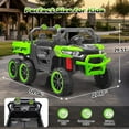 thumbnail image 2 of Track Seven 24V 2-Seater Ride on Dump Truck, 4WD 6-Wheel Kids Ride on Car w/Remote Control, Electric Dump Bed, Toy Shovel, Music, Max Speed 5 mph, 21" Large Seat, Ride on Toy for Kids Age 3+, Green, 2 of 7