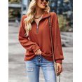 thumbnail image 4 of REDHOTYPE Winter Sweatshirt Jacket Zip Stitching Casual Women, 4 of 6