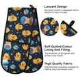 thumbnail image 4 of Dailycode Double Sided Oven Mitt with Loop Heat Resistant Kitchen Long Potholders 7" x 35" Ducks with Hat and Heart, 4 of 6