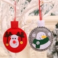 thumbnail image 4 of Los adornos de bolas de Navidad incluyen adornos de apliques de fieltro de zorro, copo de nieve y renos para decoraciones de árboles de Navidad (3 piezas, rojo, blanco, gris), 4 of 5