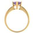 thumbnail image 4 of 2.5 ctw Solitaire Anniversary Ring for Women | Marquise Cut Simulated Alexandrite | Hyperallergenic Solid 18K Yellow Gold, 4 of 5