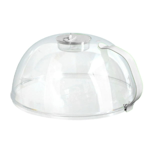 Cubiertas para platos de microondas, cubiertas para alimentos, cubiertas antisalpicaduras para microondas, a prueba de polvo, multifuncionales blanco
