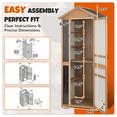 thumbnail image 3 of Outdoor Storage Cabinet with Sloped Roof, Adjustable Shelves, Lockable Door for Garden Patio Garage, 75.2" H, 3 of 9