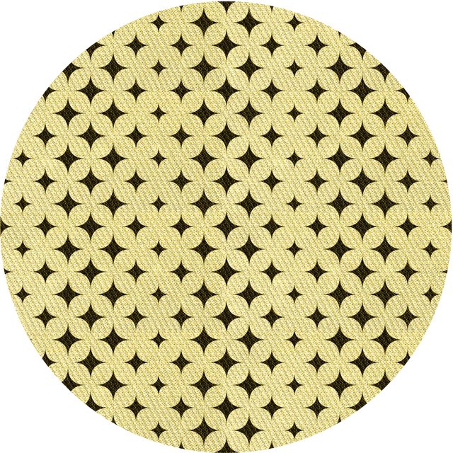 Ahgly Company Tapis Rond Lavable en Machine Intérieur Transitionnel Jaune Soleil, 5 Pieds Rond