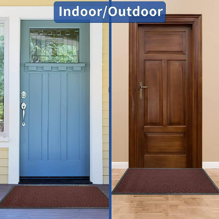 Door Mats Outdoor, All-Season Heavy Duty Durable Door Mat for Home Entrance,  Garage and Garden Entryway Floor Mat, Non Slip Natural Rubber, Fade  Resistant, Easy Clean 