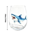 thumbnail image 2 of Artisanal Blue Ringed Glassware Octopus Stemless Wine Glass Handcrafted Borosilicate Nautical Tabletop Bar Decor Gift Set,Gifts for friends, family, and coworkers(A), 2 of 7