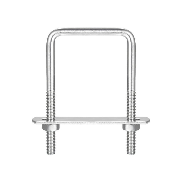 Unique Bargains Square U-Bolts, 1 Pack 47mm Inner Width 75mm Length M6 W Nuts and Plate