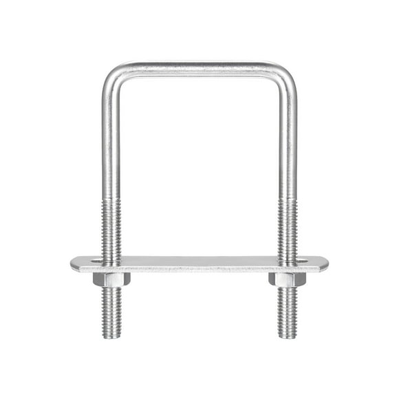 Unique Bargains Square U-Bolts, 1 Pack 47mm Inner Width 75mm Length M6 W Nuts and Plate