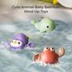thumbnail image 5 of Juguetes musicales para el baño, máquina de burbujas para el baño con forma de cangrejo para bebés con 3 juguetes de natación a cuerda, para niños pequeños de 1, 2, 3 años, automática, 5 of 5