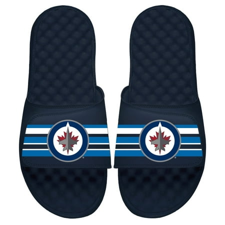 

Youth ISlide Navy Winnipeg Jets Stripe Logo Slide Sandals