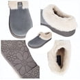 thumbnail image 2 of LIFE IS GOOD Women's Sweater Clog Fur Collar Slippers, 302991W - Suede & Faux Fur Indoor/Outdoor Slip-Ons - Soft & Comfy Winter Clogs with TPR Cupsoles & Cushioned Foam Seal Grey - Size 7, 2 of 9