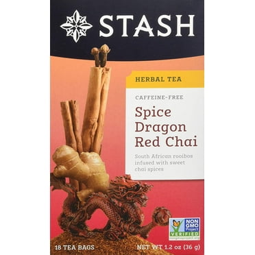 Stash Tea Spice Dragon Chai Tea - Naturally Caffeine Free, Non-GMO Project Verified Premium Tea with No Artificial Ingredients, 18 Count (Pack of 6) - 108 Bags Total