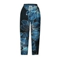 thumbnail image 3 of Hvot&aat Women's Casual Loose Straight Pants with Pockets Floral Printed Fashionable Cropped Pants Elastic High Waist Trousers, 3 of 4