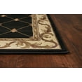 thumbnail image 7 of 5' x 8' Black Fleur de Lis Diamond Bordered Indoor Area Rug, 7 of 7