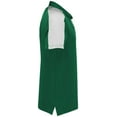 thumbnail image 4 of Augusta Sportswear B09634568 Mens Two-Tone Vital Polo T-Shirt, Dark Green & White - 3XL, 4 of 5