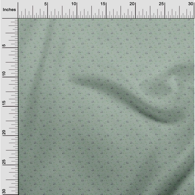 oneOone Tissu Popeline de Coton Feuilles & Panda Imprimé Animal au Mètre 56 Pouces de Large