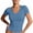 Light Blue #1, variant on WULMLEO Womens Basic V Neck Short Sleeve Spring T Shirts Slim Fit Crop Y2k Tees 2026 Summer Gym Workout Cute Tops Red Polyester