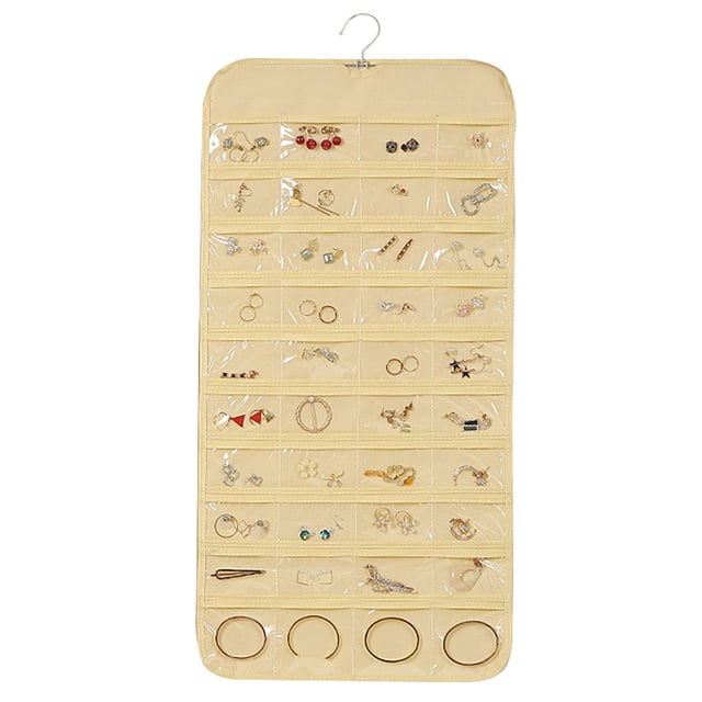 Organizador de joyas colgantes, organizador de accesorios, organizador de joyas de 80 bolsas