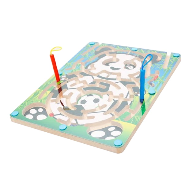 Damas de bloques de construcción, ajedrez volador, ajedrez dos en uno, juego de escritorio Panda Sunnimix Tablero de laberinto para niños