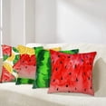 thumbnail image 3 of Summer Watermelon Throw Pillow Covers 18x18 Watermelon Popsicle Lemon Decorative Pillows Linen Cushion Cover Farmhouse Outdoor Beach Pillow Cases for Sofa Couch, Set of 4, 3 of 6