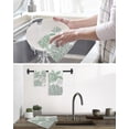 thumbnail image 5 of Sage Green Coastal Turtle Kitchen Dish Towels for Drying Dishes Set of 2, Ocean Coral Nautical Waffle Weave Microfiber Hand Tea Bathroom Towels Quick Dry & Absorbent Towel 15.7x23.6, 5 of 7