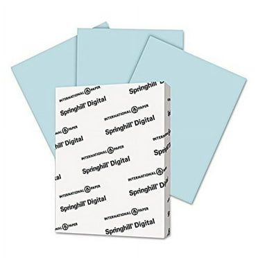 Springhill 026000 Digital Vellum Bristol Color Cover 67 lb 8 1/2 x 11 Blue 250 Sheets/Pack