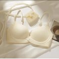 thumbnail image 1 of Ropa interior de mujer de una pieza sin costuras brillante sin aros pecho grande pequeño simple estilo japonés colección superior sujetador, 1 of 1