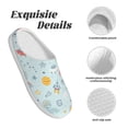 thumbnail image 5 of Picia Space With Dino Astronauts for Women's Lamb-hug Comfy Fleece House Slippers Memory Foam, Slip-on House Shoes Indoor Outdoor-35/36, 5 of 7