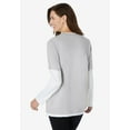 thumbnail image 2 of Woman Within Plus Size Layered-Look Crewneck Tee, 2 of 5