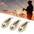 thumbnail image 3 of Fyydes Sinker Weight,10Pcs Portable Reusable Rotation Fishing Weights Sinkers Tackle Accessory Golden,Fishing Sinker, 3 of 8