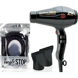 Parlux 3500 Super Compact Ceramic Ionic Black Hair Dryer and M Hair Designs Tangle Stop Cord Cover Detangler Black Bundle 2 Items Walmart