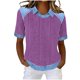 thumbnail image 1 of Tops de Manga Corta para las Mujeres Camiseta Suelta de Primavera Y Verano con Solapa Casual, 1 of 5