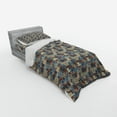 thumbnail image 3 of Ambesonne Moroccan Bedding Set 4 Pcs, Tunisian, Queen, Dark Orange Slate Blue, 3 of 3