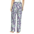 thumbnail image 3 of Goofa Lavender Flowers Printed Soft Pajama Pants for Women, Wide Leg Comfy Casual Lounge Yoga Pants-Medium, 3 of 9