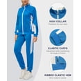 thumbnail image 4 of Women's 2Pc Full Zip Tracksuit, 4 Way Stretch Breathable Jogger with Zipper Pockets for Gym Running Light Blue XL, 4 of 8