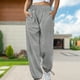 thumbnail image 3 of Pantalones De Chándal Básicos Pantalones de chándal básicos para mujer con cordón de algodón suelto para uso diario (gris XXL) Cgtredaw para Mujer Gris T S, 3 of 6