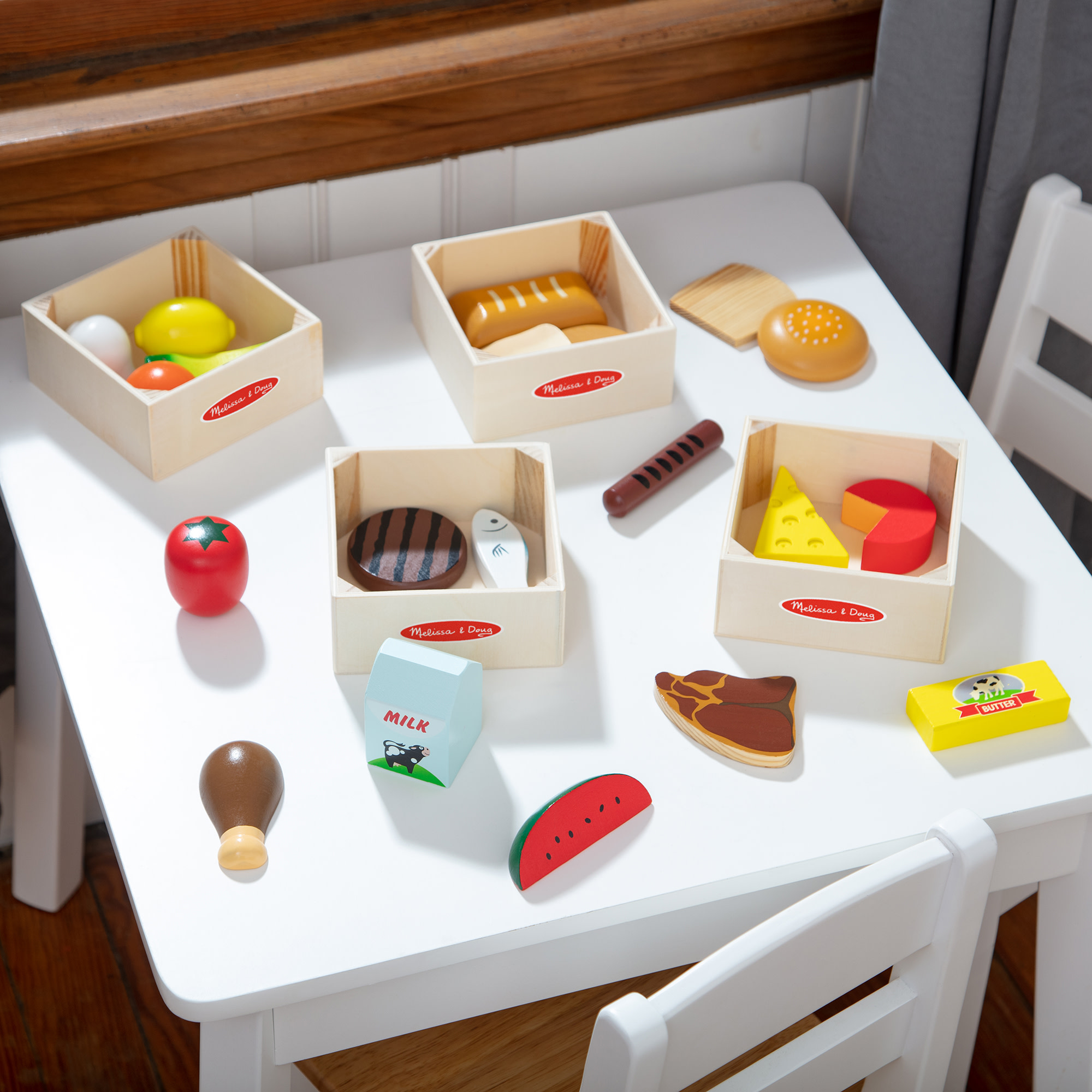 Melissa & Doug Food Groups Wooden Play Food Set photo 8