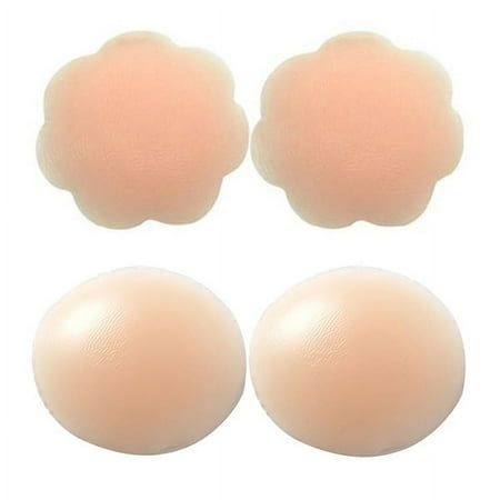 Nipple Covers Lift  Strapless Sticky Push up Reusable Silicone Tape Bra  Invisible Adhesive Bras for Women & Girls Skin Pink Silicone Cover Bra Pad 2 Pairs