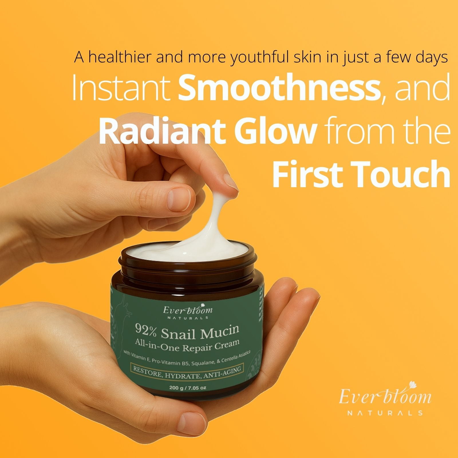 92% Snail Mucin Face Moisturizer Cream, 7oz Jar