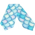 thumbnail image 2 of SKYSONIC Table Runner Fish Scales Texture Washable Table Cloth Runner for Holiday Home Wedding Table Top Decoration 13x90 Inches, 2 of 5
