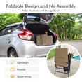 thumbnail image 5 of Canddidliike Patio Folding Padded Chair with High Backrest and Cup Holder-Brown, Outdoor Stackable Dining Chairs, Comfortable Breathable Garden Outdoor Furniture for Backyard Deck, 5 of 6