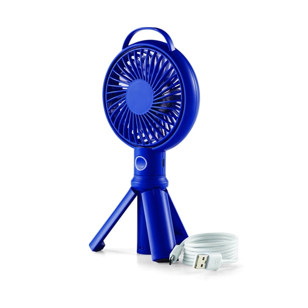 Mainstays 4Inch Mini USB Rechargeable Portable Handheld Fan in Blue