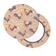 thumbnail image 2 of Disketp Roosters In Floral Funda Redonda para Taburete, Funda de Cojín para Silla de Bar Suave y Elástica-12 inch, 2 of 7