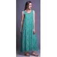 thumbnail image 2 of Bimba Nuisettes en Rayonne Imprimées pour Femmes Robe Sans Manches Tenue de Nuit Robe Maxi-2x, 2 of 5