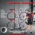 thumbnail image 3 of ZHON 4 Bike Storage Rack Garage (Max. 70kg/154LBS), 4 Bicycle Indoor Standing Bike Rack, Height Adjustable for Road Mountain Bicycles Fits to 24"-29" Wheels, 3 of 7