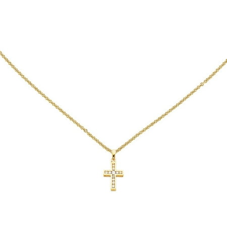Diamond 14kt Yellow Gold Latin Cross Pendant
