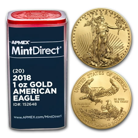 - 2018 1 oz Gold American Eagle (20-Coin MintDirect® Tube)