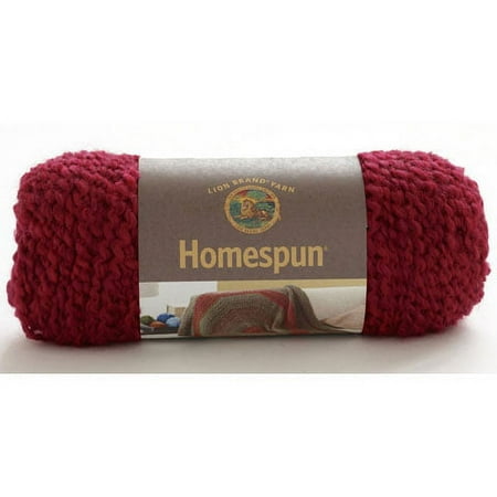 UPC: 0023032793757 | Lion Brand Yarn Homespun Candy Apple Painterly Bulky Acrylic Polyester Red Yarn