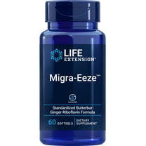 Life Extension Migra-Eeze™, helps relieve general head discomfort, butterbur, ginger, riboflavin, gluten-free, 60 softgels