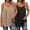Brown, variant on Black Women Pleated Top Shirt Spaghetti Strap Camisole Fit Casual Sleeveless Summer Tank Tops Fashion Shirt, Xxl